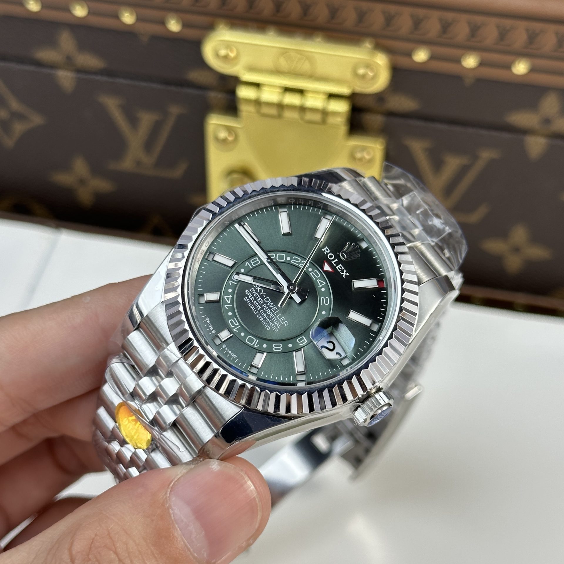 Superclone Rolex Sky-Dweller 42 mm Mint green Dial 336934 Jubilee $999.00