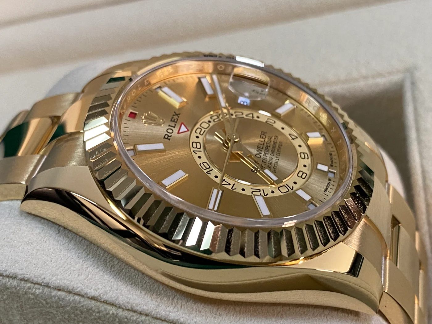 Superclone Rolex Sky-Dweller 42 mm Champagne Dial 336938 $1,099.00