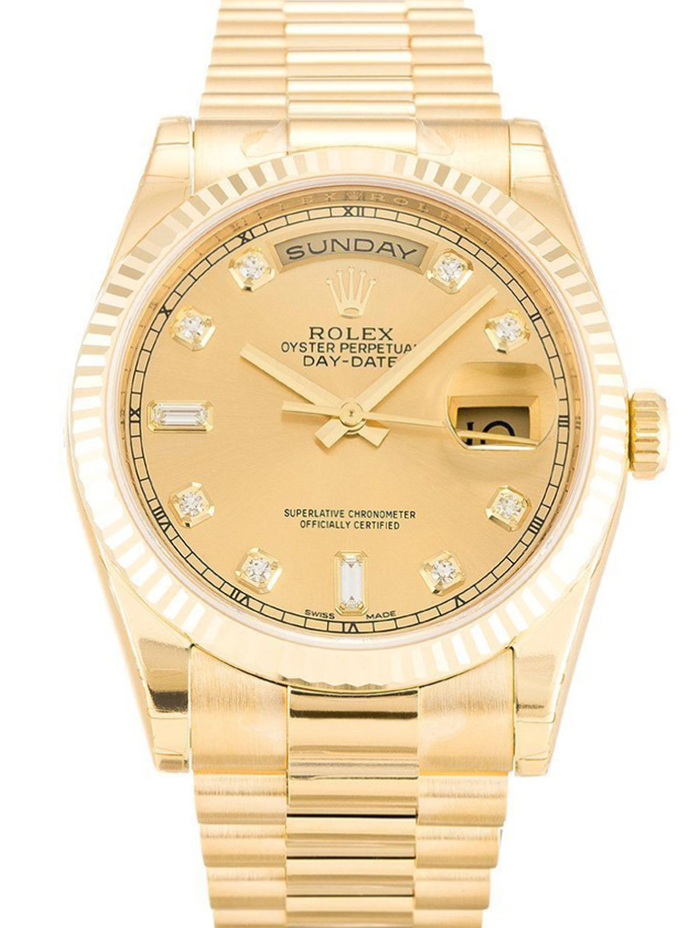 Rolex Day-Date 36mm Gold Dial 118238 $399.00