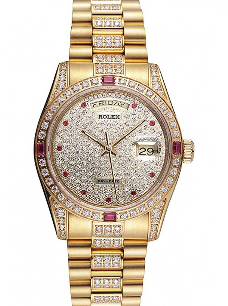 Superclone Rolex Day-Date 37mm Diamond Dial 621614 $999.00