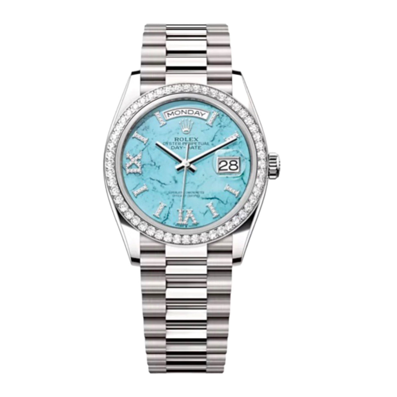 Rolex Day-Date 36 mm Turquoise Dial 128349RBR $359.00