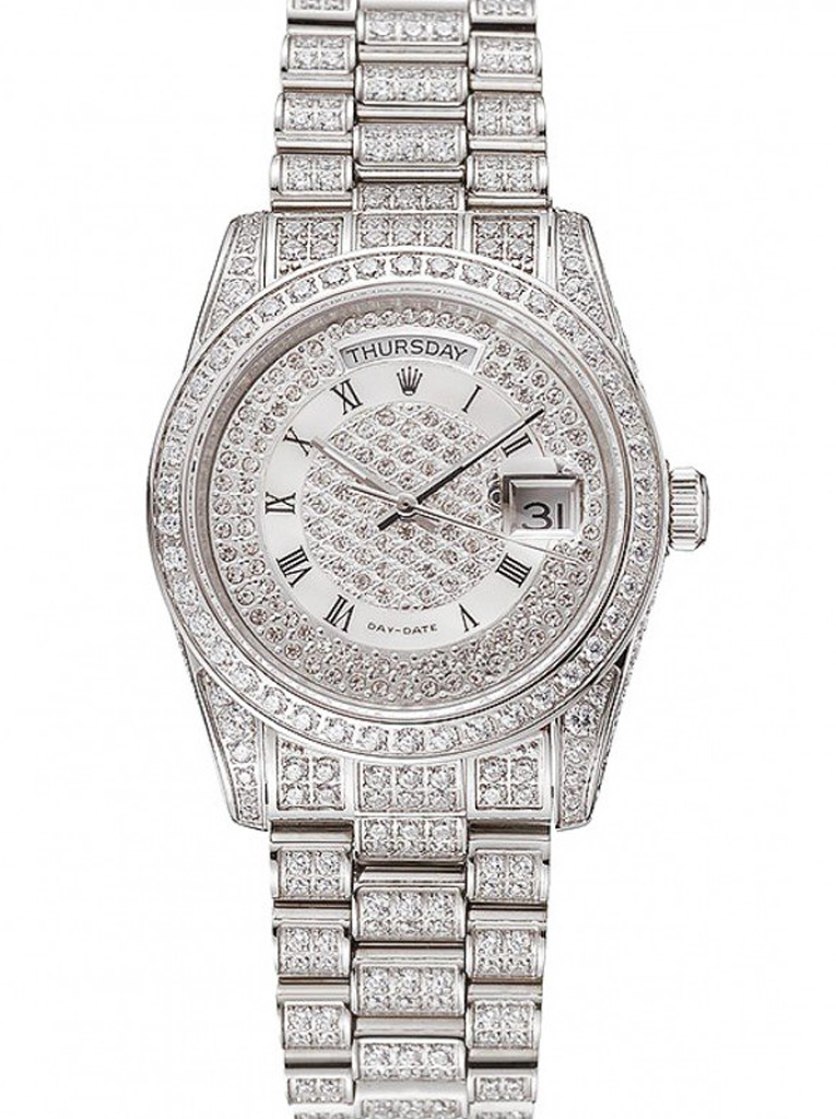 Superclone Rolex Day-Date 37mm White Dial 1453950 $999.00