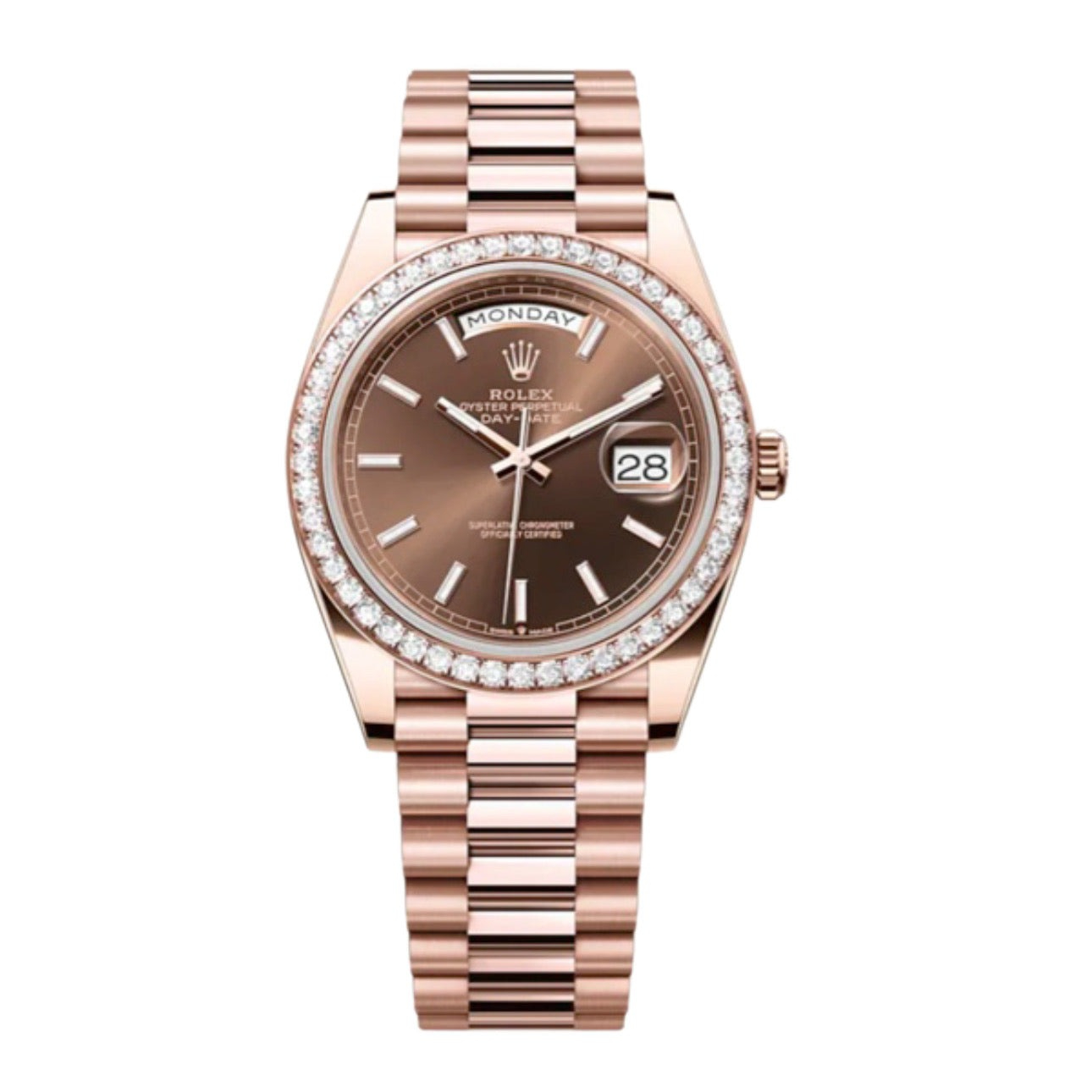 Superclone Rolex Day-Date 40 mm Chocolate Dial 228345RBR $1,099.00