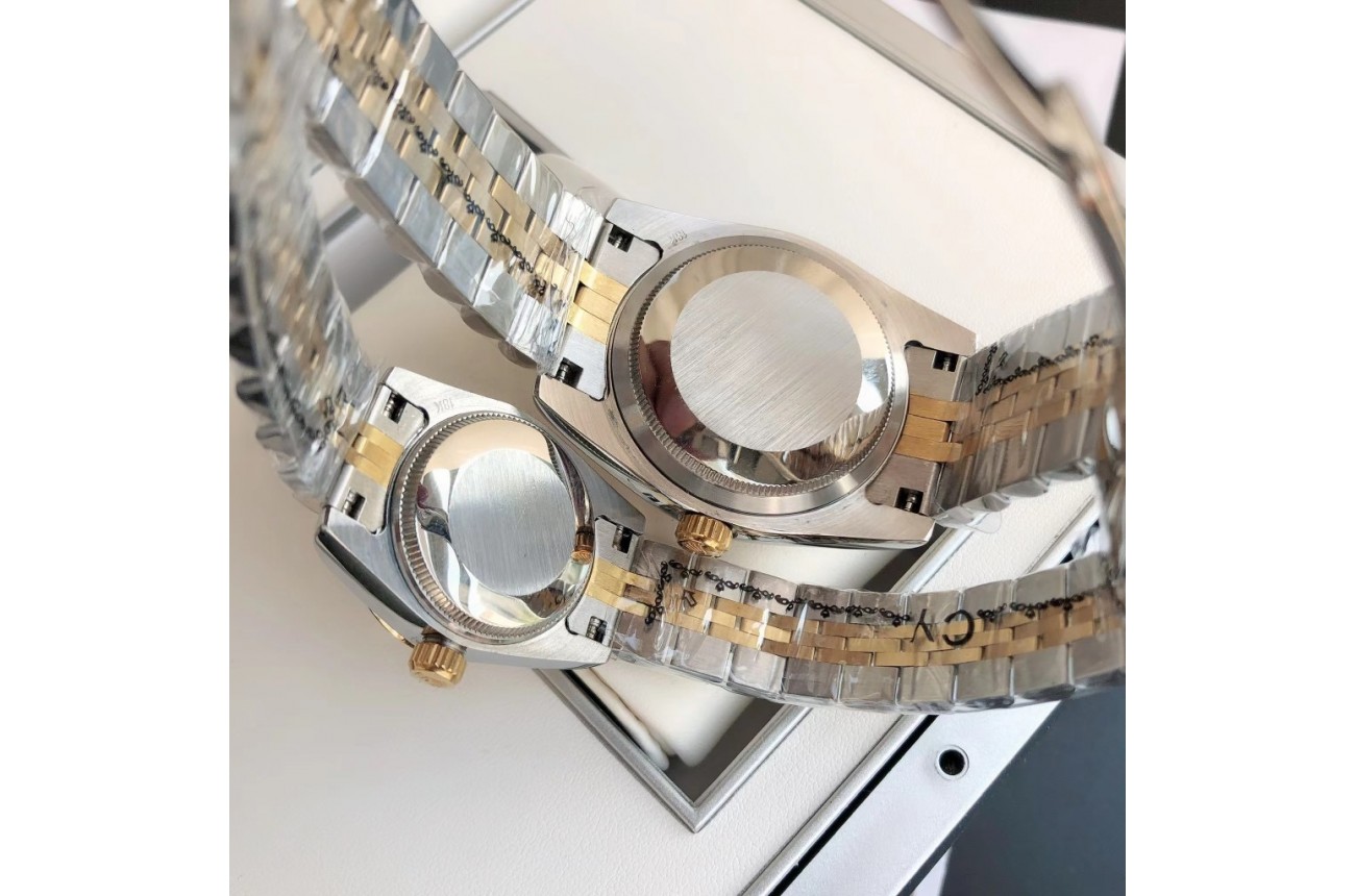 Rolex Datejust 36/28mm RG/SS Jub Sliver/Dia $599.00