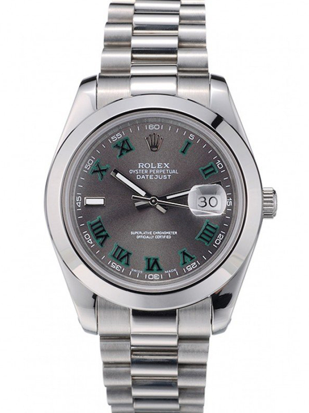 Superclone Rolex Datejust 41mm Rhodium Dial 126300 “Wimbledon” Smooth / Oyster