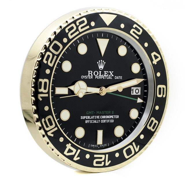 ROLEX WALL CLOCK – GMT MASTER II GOLD $269.00 – $298.00