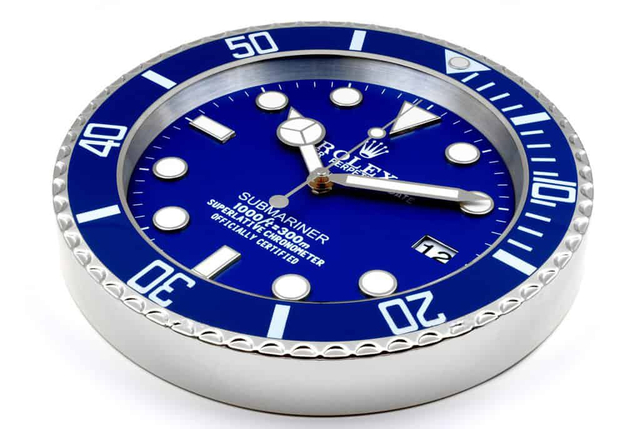 ROLEX WALL CLOCK – SUBMARINER VIVID BLUE DIAL $269.00 – $298.00