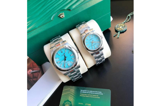Rolex Oyster Perpetual 3141mm SSSS Tiffany BlueStk $798.00