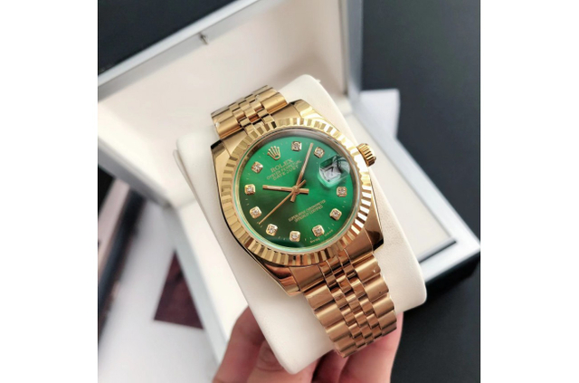 Rolex Datejust 36/28mm RG/RG Jub Green/Dial $599.00