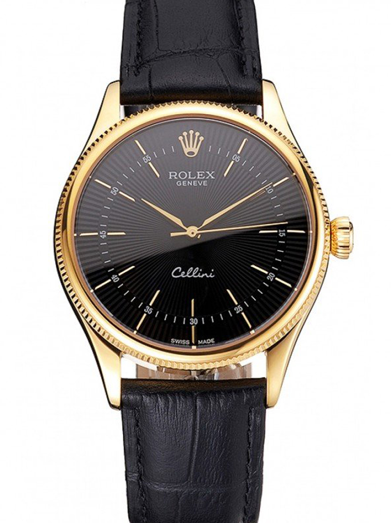 Superclone Rolex Cellini 38mm Black Dial REP016803 $999.00