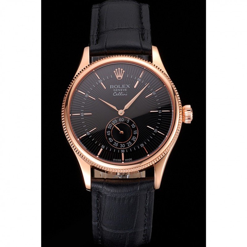 Superclone Rolex Cellini 38mm Black Dial REP016792 $999.00