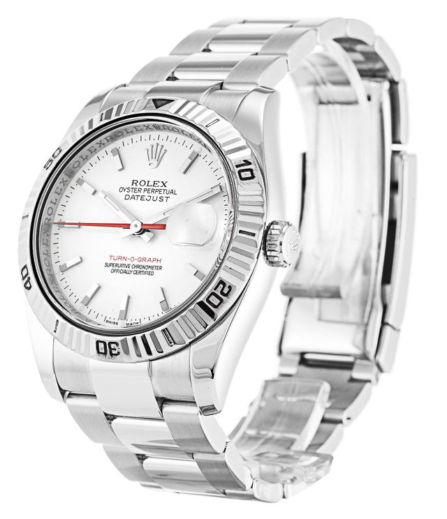 Rolex Datejust Turn-O-Graph 36mm White Dial 116264 $399.00