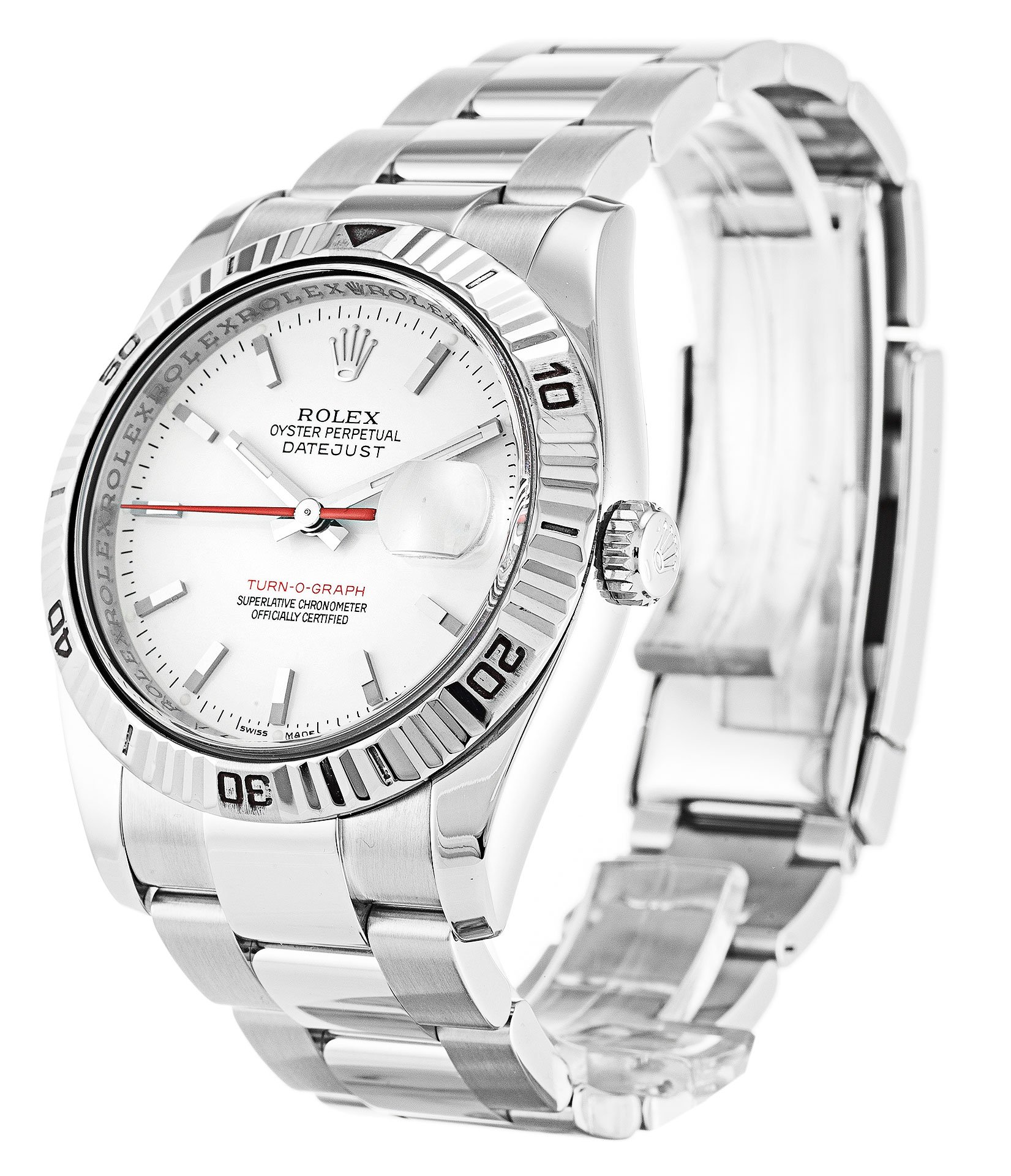Rolex Datejust Turn-O-Graph 36mm White Dial 116264 $399.00