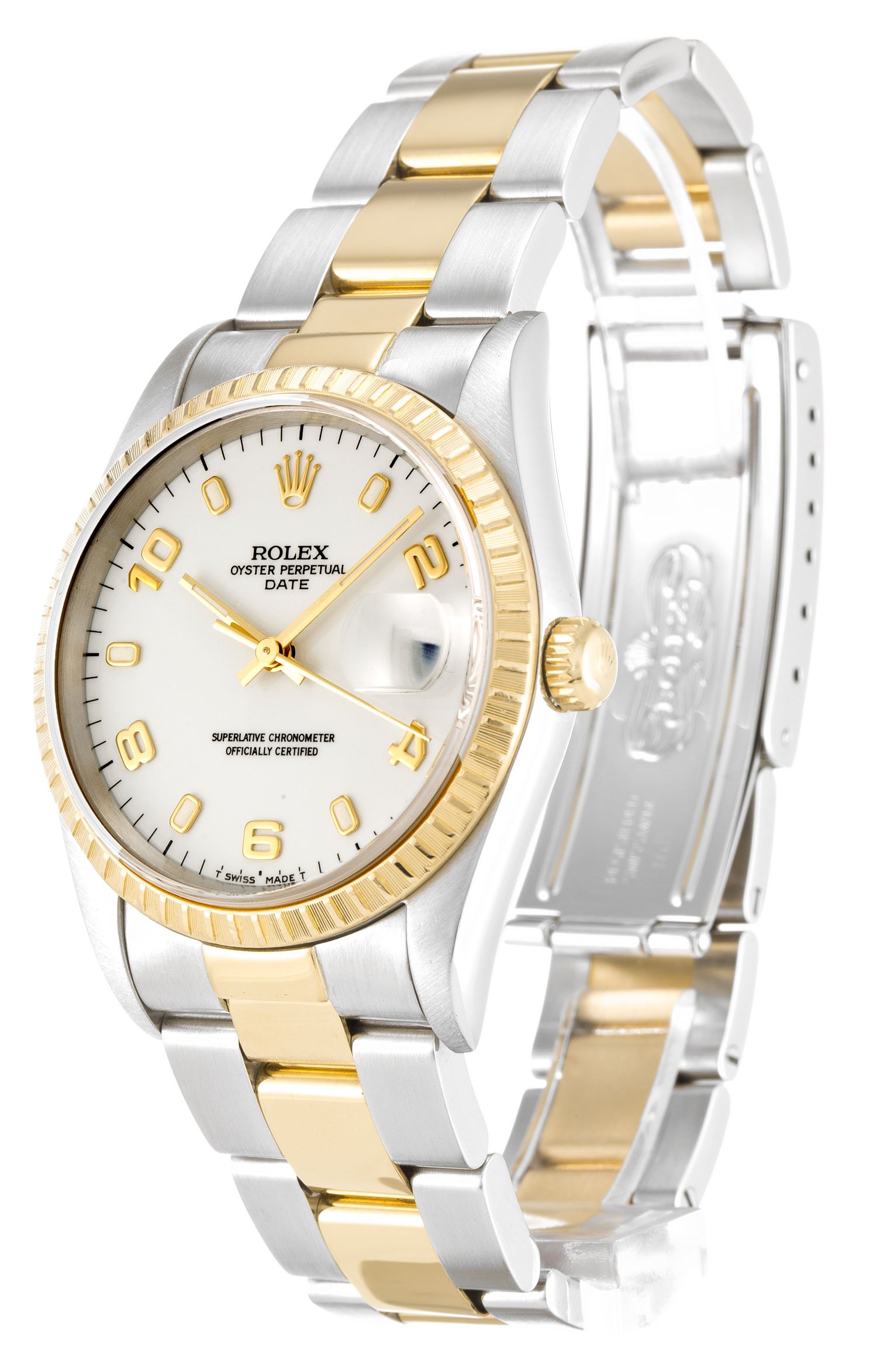 Rolex Oyster Perpetual Date 34mm White Dial 15223 $399.00