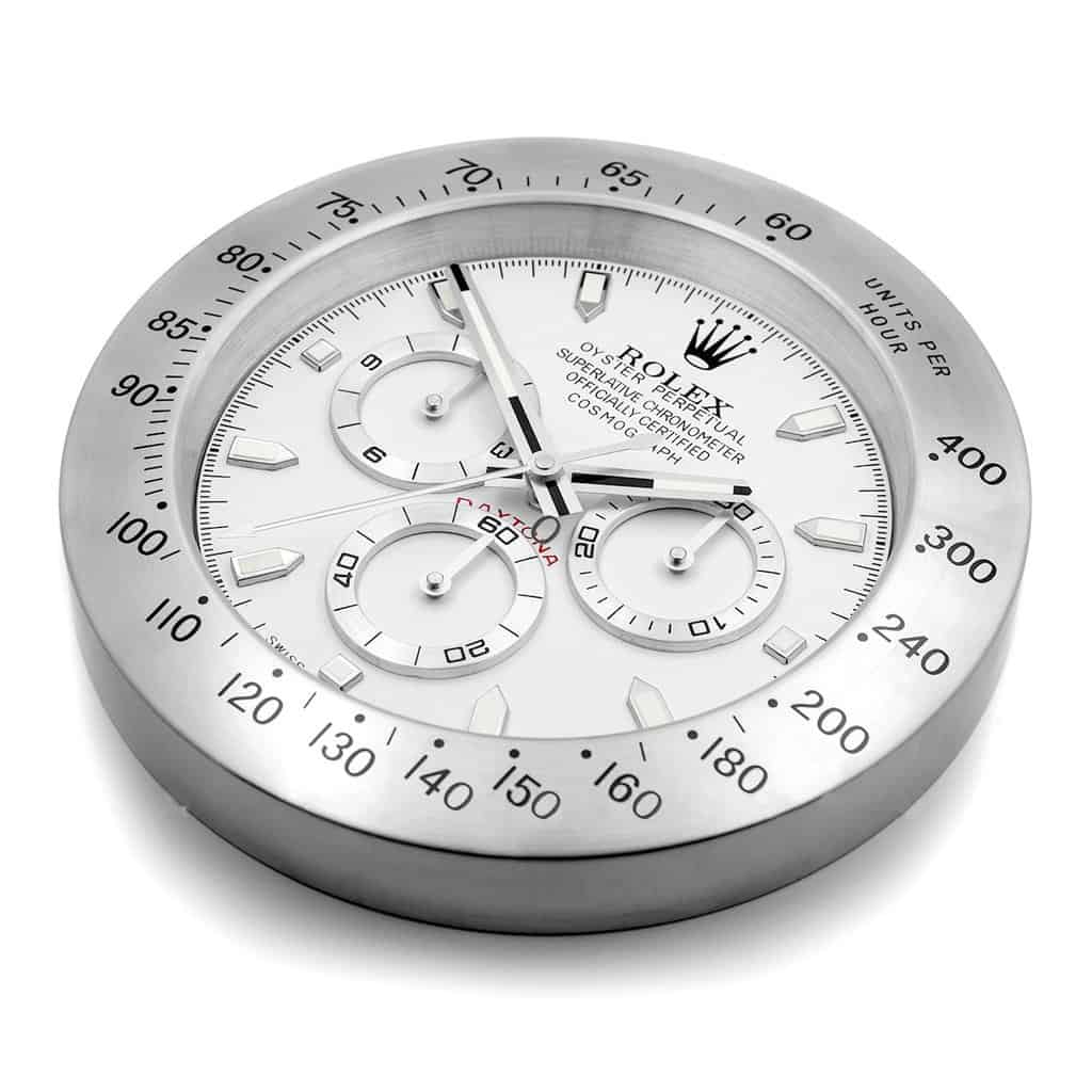 ROLEX WALL CLOCK – ROLEX DAYTONA SILVER $269.00