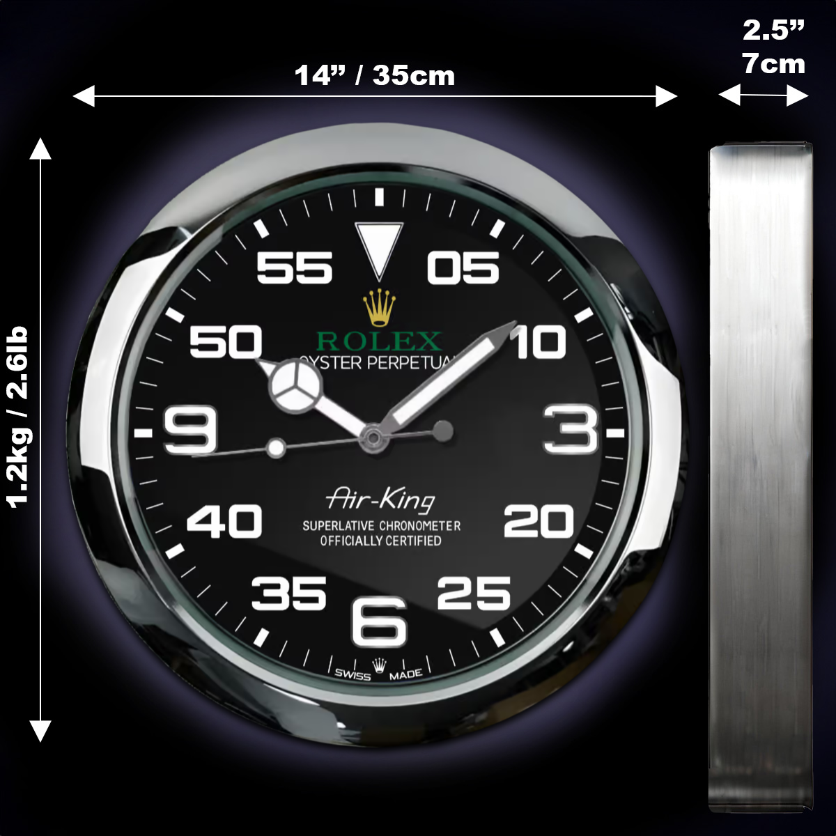 ROLEX WALL CLOCK – AIR KING OYSTER PERPETUAL $269.00