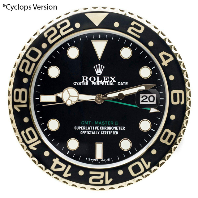 ROLEX WALL CLOCK – GMT MASTER II GOLD $269.00 – $298.00