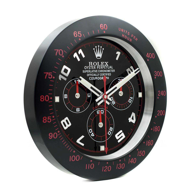 ROLEX WALL CLOCK – DAYTONA BLACK/RED BEZEL $269.00