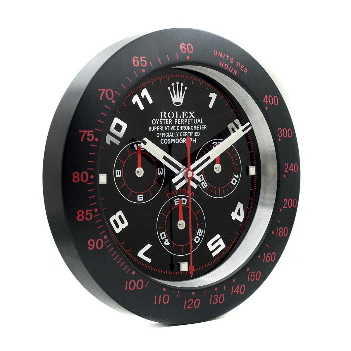 ROLEX WALL CLOCK – DAYTONA BLACK/RED BEZEL $269.00