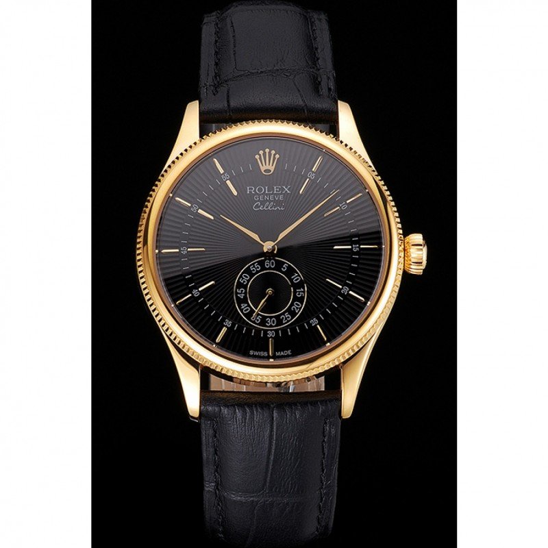 Superclone Rolex Cellini 38mm Black Dial REP016806 $999.00