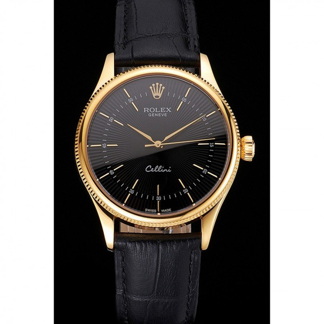 Superclone Rolex Cellini 38mm Black Dial REP016803 $999.00