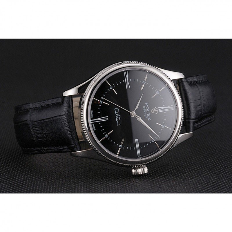 Superclone Rolex Cellini 38mm Black Dial REP016804 $999.00