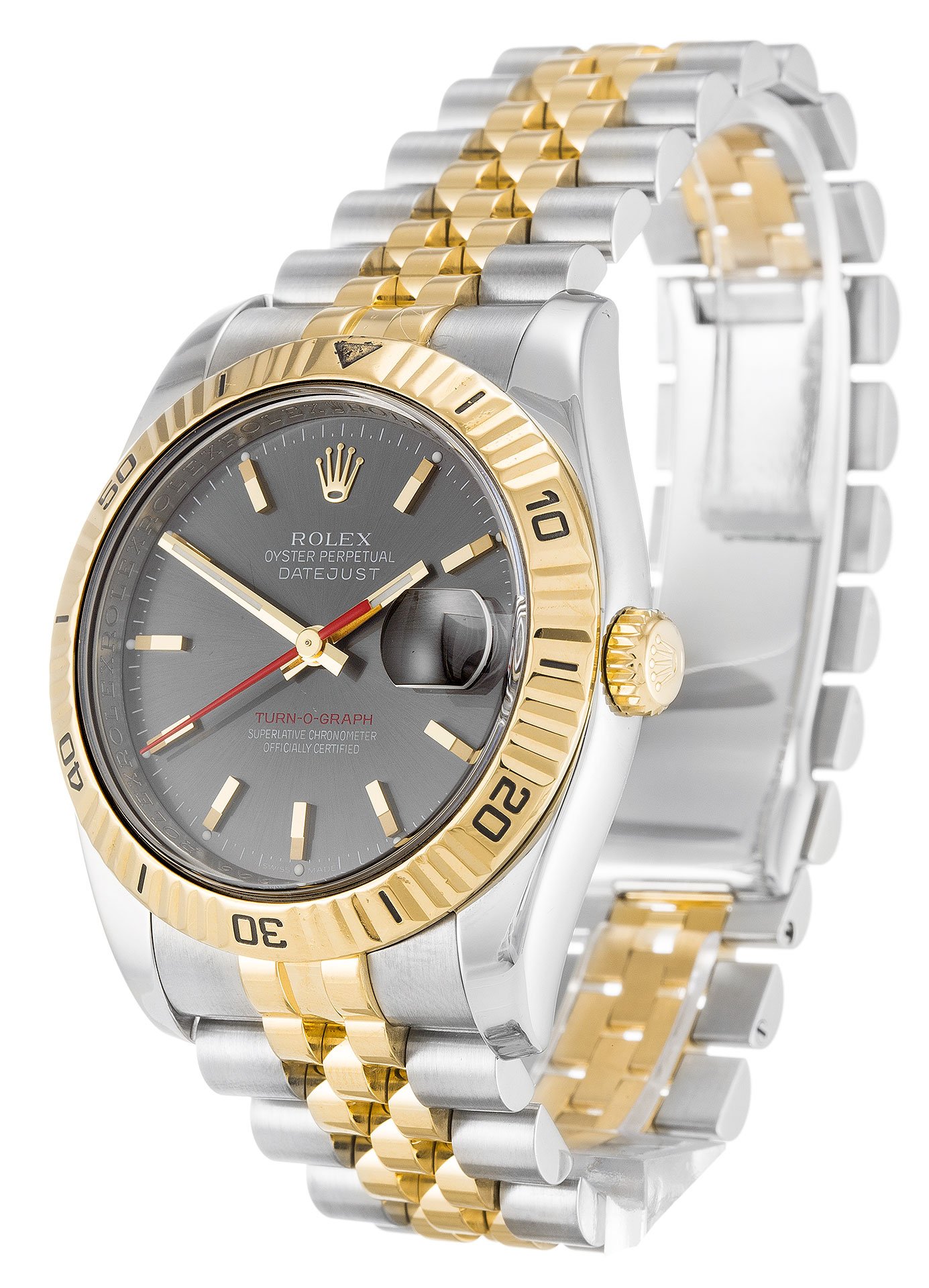 Rolex Datejust Turn-O-Graph 36mm Grey Dial 116263 $399.00