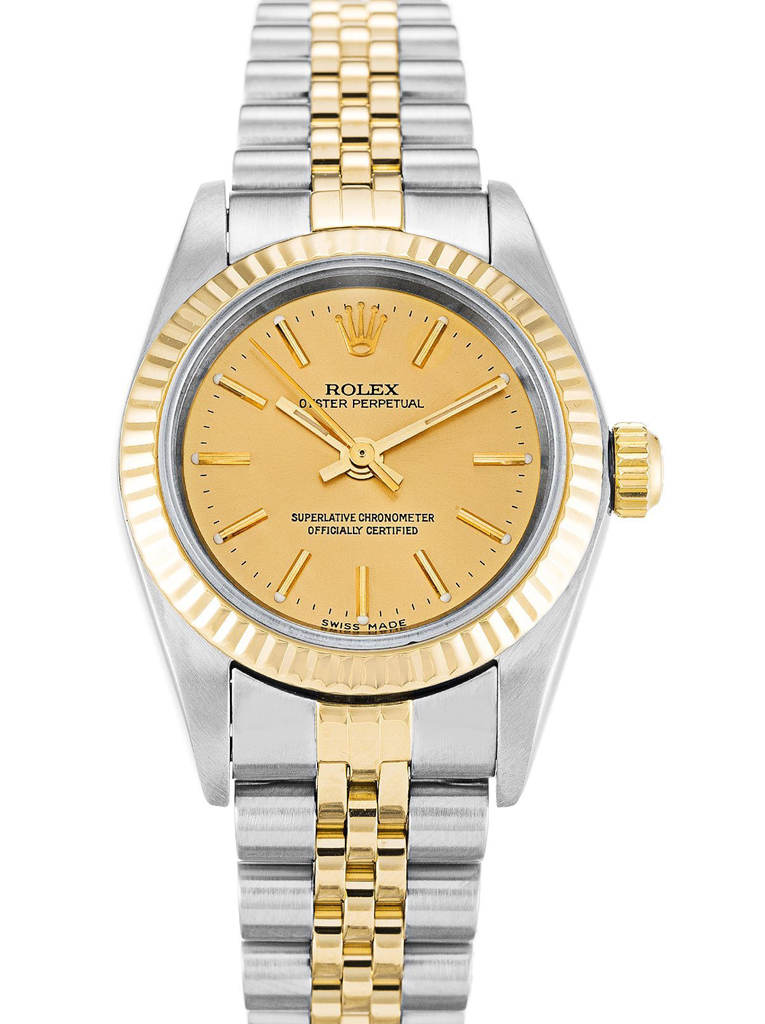 Rolex Oyster Perpetual Lady 24mm Gold Dial 76193 $399.00