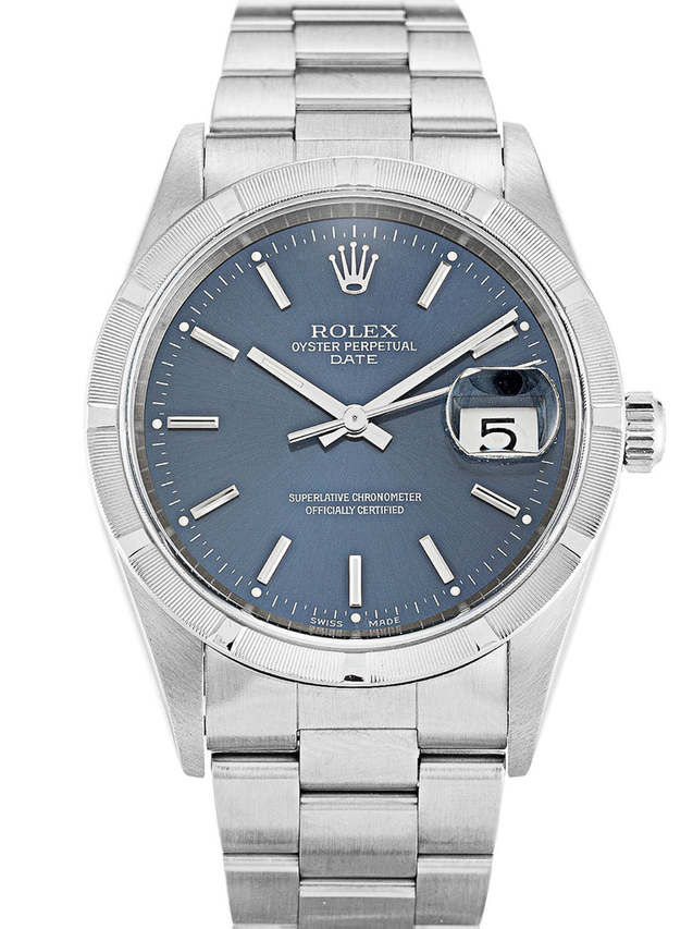 Rolex Oyster Perpetual Date 34mm Blue Dial 15210 $399.00