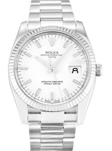 Rolex Oyster Perpetual Date 34mm White Dial 115234 $399.00