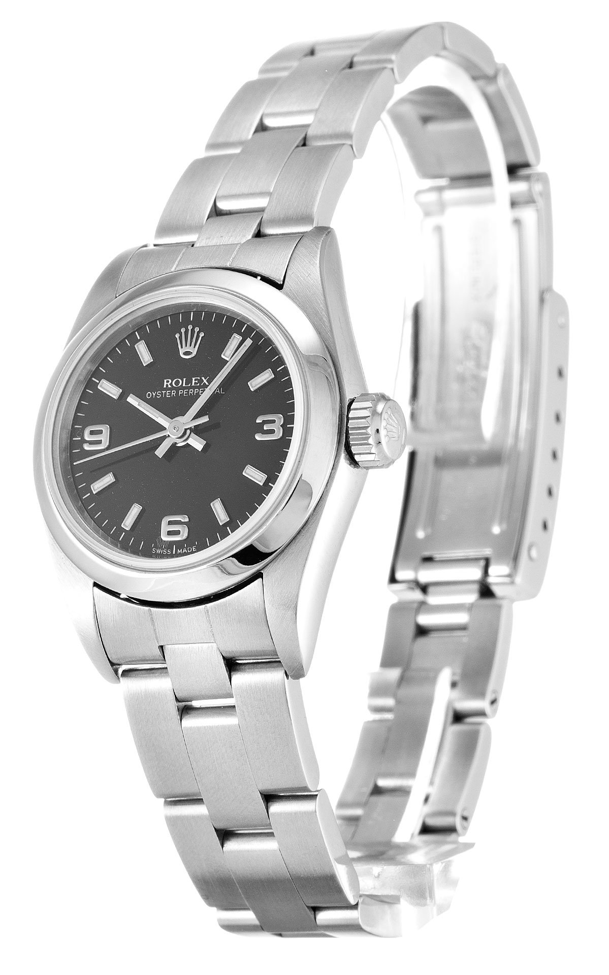 Rolex Oyster Perpetual Lady 26mm Black Dial 67180 $399.00