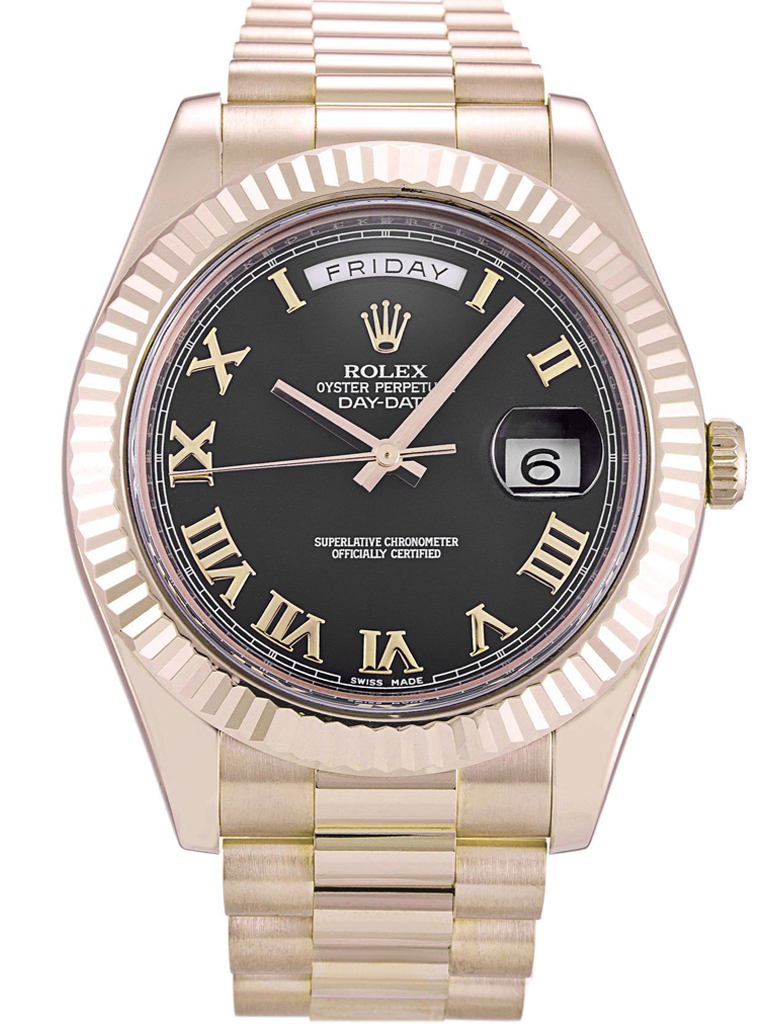 Rolex Day-Date II 41mm Black Dial 218235 $399.00