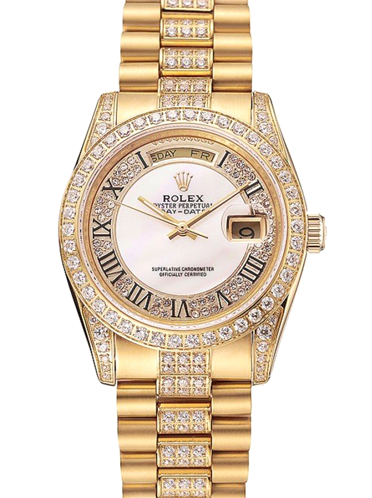 Superclone Rolex Day-Date 37mm White Dial 1453958 $999.00