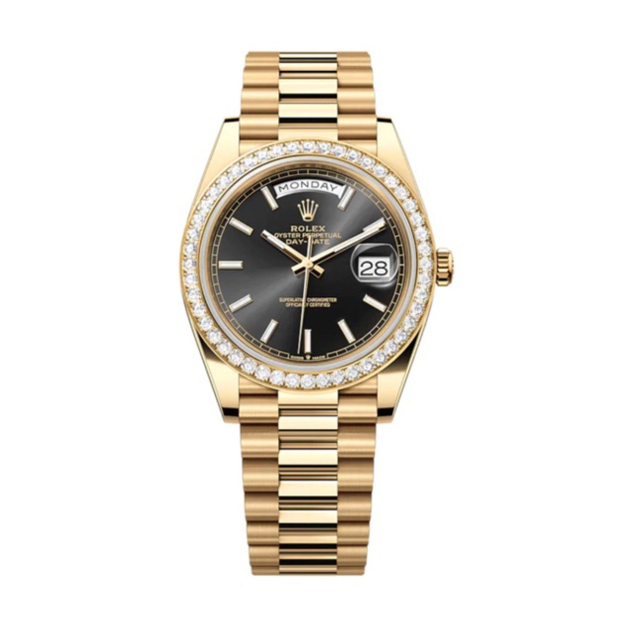 Superclone Rolex Day-Date 40 mm Bright black Dial 228348RBR $1,099.00