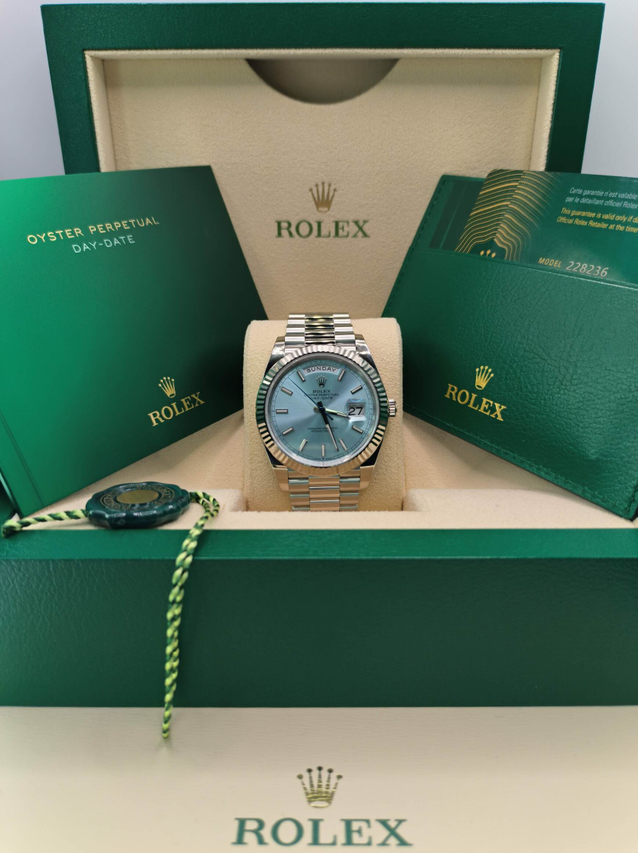 Superclone Rolex Day-Date 40 mm Ice blue Dial 228236 $1,099.00