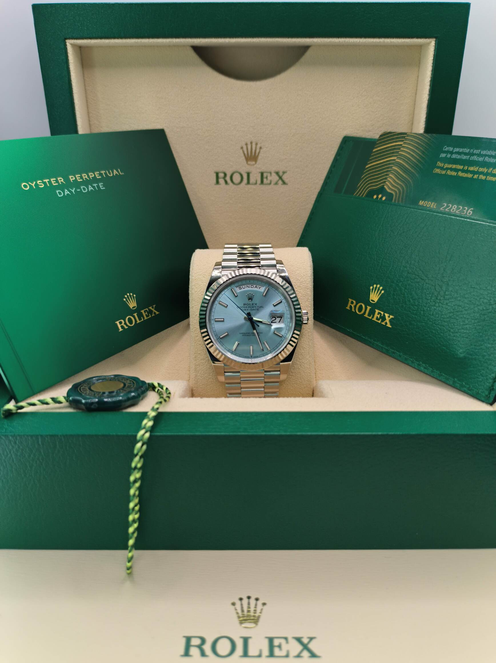 Superclone Rolex Day-Date 40 mm Ice blue Dial 228236 $1,099.00