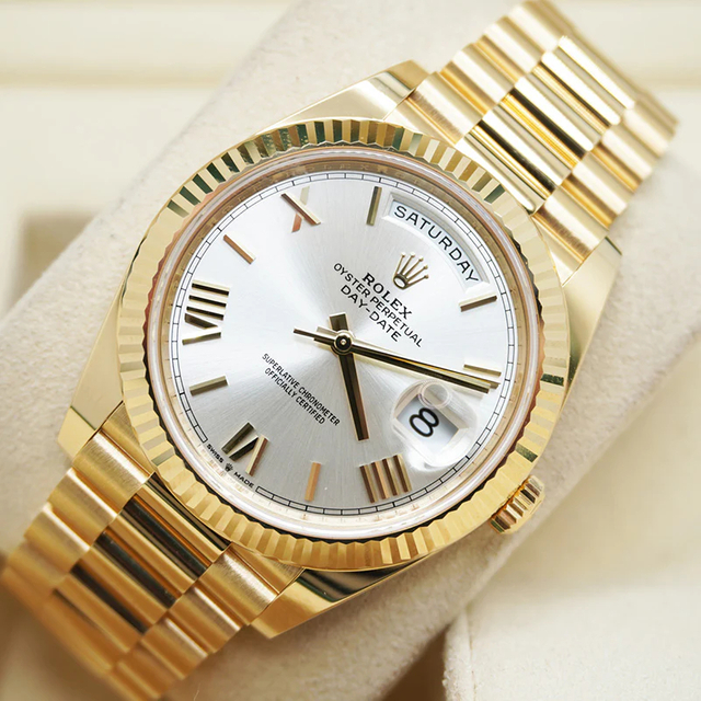 Superclone Rolex Day-Date 40 mm Silver Dial 228238 $1,099.00