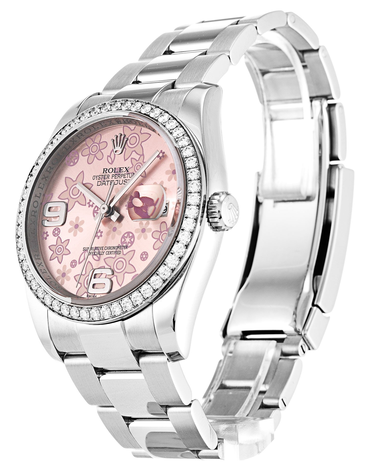 Rolex Datejust 36mm Pink Floral Dial 116244