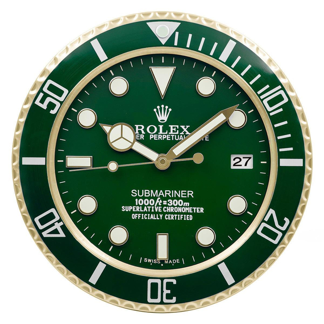ROLEX WALL CLOCK – SUBMARINER GREEN GOLD $269.00 – $298.00