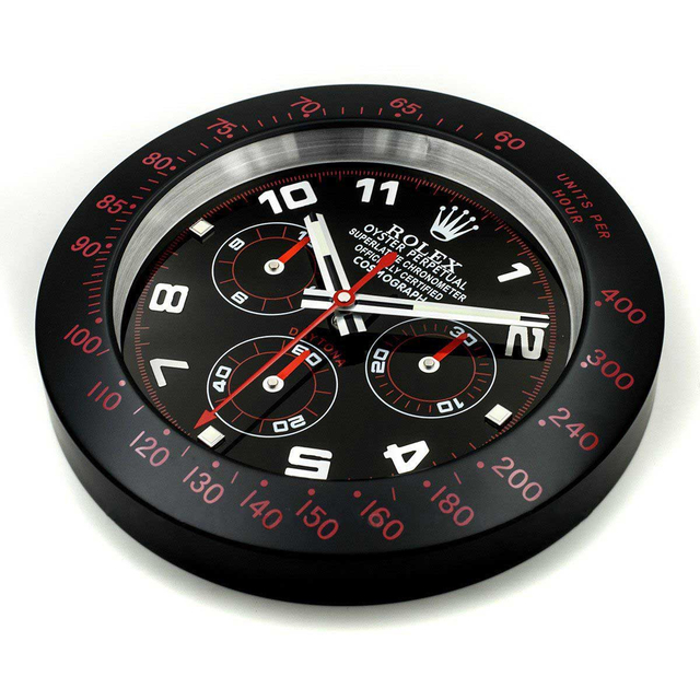 ROLEX WALL CLOCK – DAYTONA BLACK/RED BEZEL $269.00