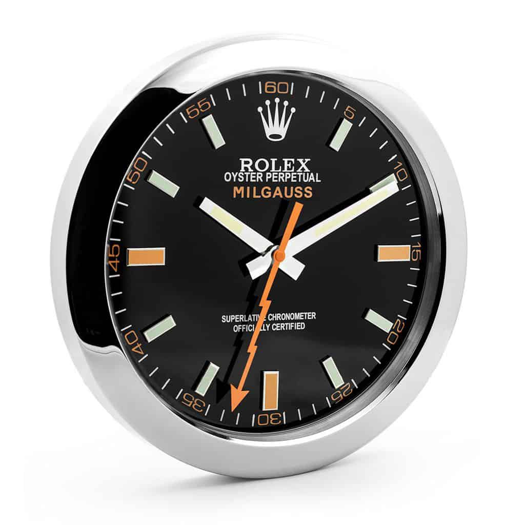 ROLEX WALL CLOCK – MILGAUSS BLACK/ORANGE $269.00