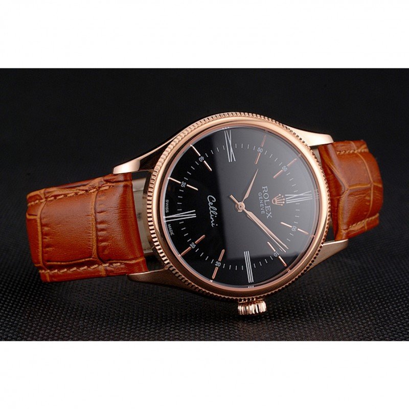Superclone Rolex Cellini 38mm Black Dial REP016794 $999.00