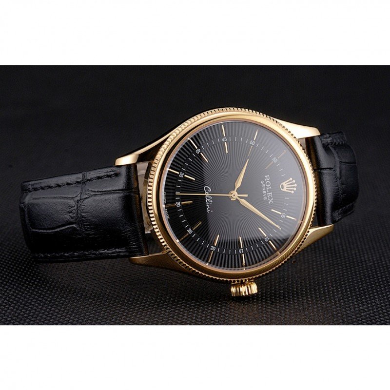 Superclone Rolex Cellini 38mm Black Dial REP016803 $999.00