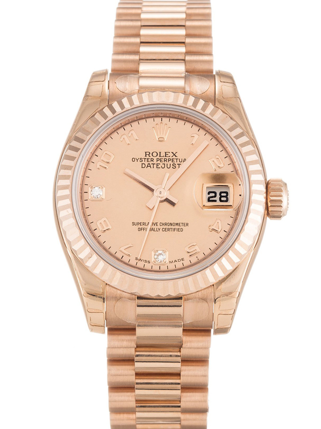 Rolex Lady-Datejust 26mm Mother of Pearl – Goldust Dial 179175F $399.00