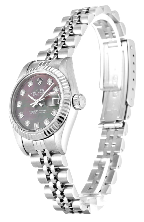 Rolex Lady-Datejust 26mm Mother of Pearl – Black Dial 79174 $399.00