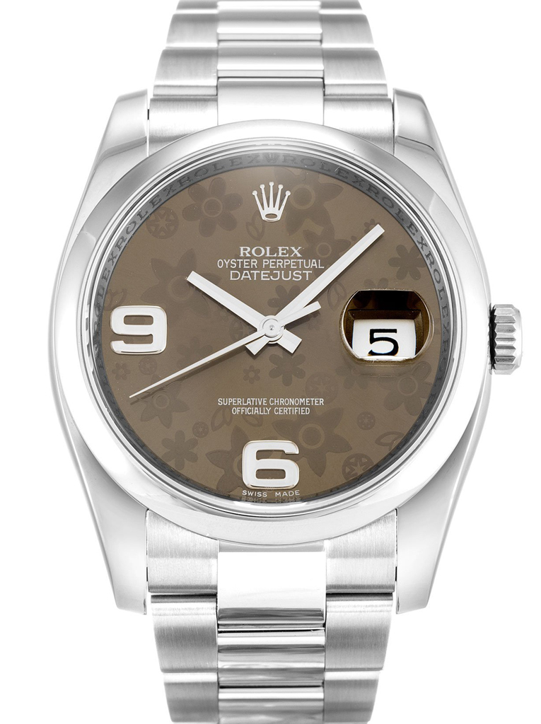 Rolex Datejust 36mm Brown Floral Dial 116200 $399.00