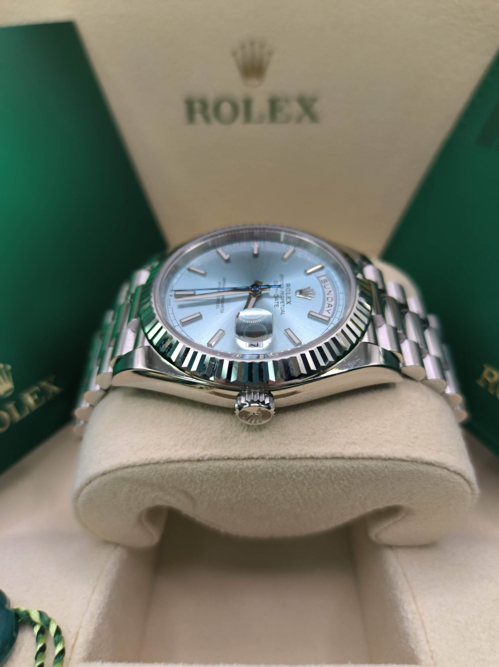 Superclone Rolex Day-Date 40 mm Ice blue Dial 228236 $1,099.00