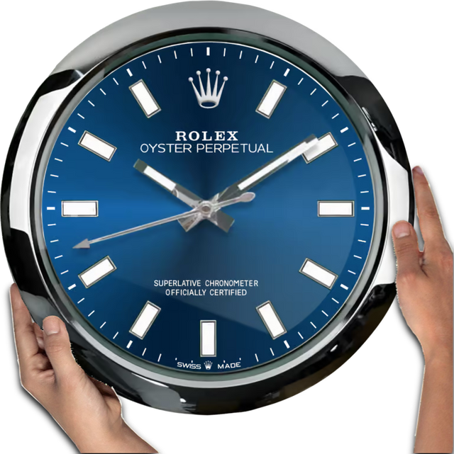 ROLEX WALL CLOCK – OYSTER PERPETUAL BLUE $269.00