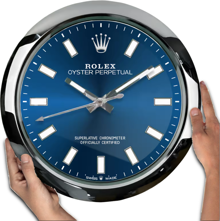 ROLEX WALL CLOCK – OYSTER PERPETUAL BLUE $269.00