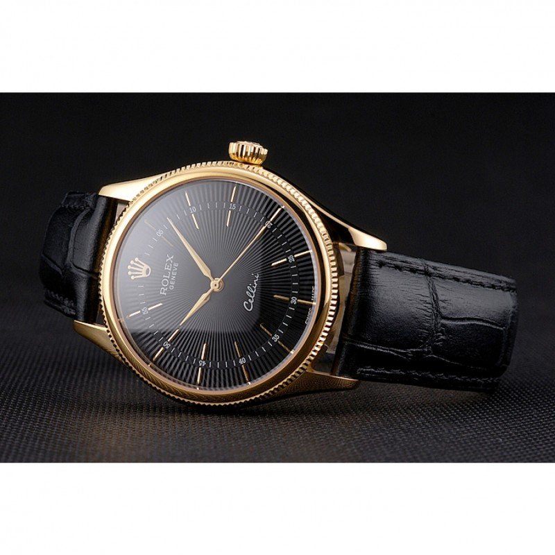 Superclone Rolex Cellini 38mm Black Dial REP016803 $999.00